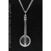 MOOYE ® - Collectie Zilveren Banjo groot ketting hanger