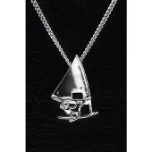 MOOYE ® - Collectie Zilveren Surfer ketting hanger - klein 2
