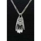 MOOYE ® - Collectie Zilveren Kaats handschoen ketting hanger