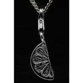 MOOYE ® - Collectie Zilveren Citroenschijf hanger n bedel