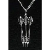MOOYE ® - Collectie Zilveren Dartpijlenset ketting hanger