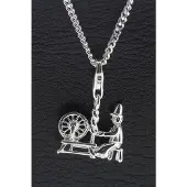 MOOYE ® - Collectie Zilveren Spinnewiel hanger en bedel