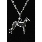 MOOYE ® - Collectie Zilveren Chinese naakthond ketting hanger - klein