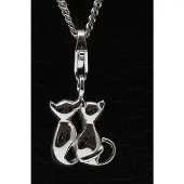MOOYE ® - Collectie Zilveren Kattenpaar klein hanger n bedel