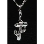 MOOYE ® - Collectie Zilveren Cactus met sombrero hanger n bedel