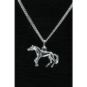 MOOYE ® - Collectie Zilveren Paard ketting hanger - prairie