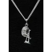 MOOYE ® - Collectie Zilveren Tuba ketting hanger - licht