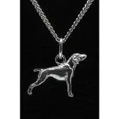 MOOYE ® - Collectie Zilveren Duitse staander korthaar ketting hanger - klein