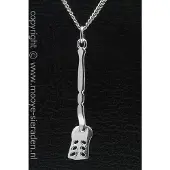 MOOYE ® - Collectie Zilveren Pannekoekenmes ketting hanger