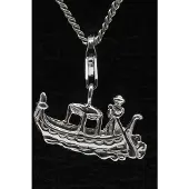 MOOYE ® - Collectie Zilveren Venetiaanse gondel hanger n bedel