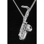 MOOYE ® - Collectie Zilveren Saxofoon tenor ketting hanger