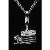 MOOYE ® - Collectie Zilveren Hondenhok hanger n bedel