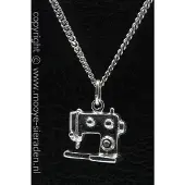 MOOYE ® - Collectie Zilveren Naaimachine 2 ketting hanger