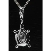 MOOYE ® - Collectie Zilveren Schildpad abstract hanger n bedel