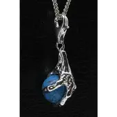 MOOYE ® - Collectie Zilveren Adelaarsklauw met turquoise bal hanger n bedel