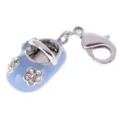 MOOYE ® - Collectie Zilveren Babyschoen blauw armband bedel
