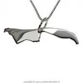 MOOYE ® - Collectie Zilveren Waddeneiland Vlieland ketting hanger