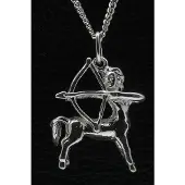 MOOYE ® - Collectie Zilveren Sterrenbeeld Boogschutter ketting hanger - groot