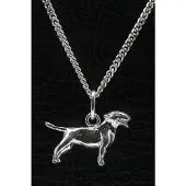 MOOYE ® - Collectie Zilveren Bull terrier ketting hanger - klein