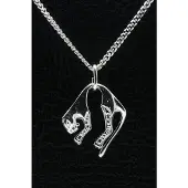 MOOYE ® - Collectie Zilveren Panter ketting hanger - licht