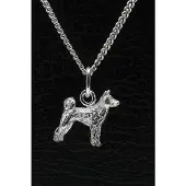 MOOYE ® - Collectie Zilveren Shika inu ketting hanger - klein