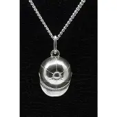 MOOYE ® - Collectie Zilveren Jockey cap ketting hanger - groot