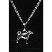 MOOYE ® - Collectie Zilveren Appenzeller sennenhond ketting hanger - klein