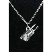 MOOYE ® - Collectie Zilveren Kruiwagen ketting hanger