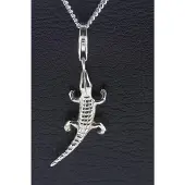 MOOYE ® - Collectie Zilveren Alligator Krokodil hanger n bedel