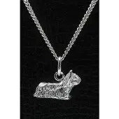 MOOYE ® - Collectie Zilveren Skye terrier ketting hanger - klein