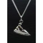 MOOYE ® - Collectie Zilveren Jetskier ketting hanger