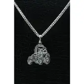 MOOYE ® - Collectie Zilveren Tractor ketting hanger