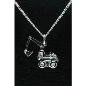 MOOYE ® - Collectie Zilveren Dragline graafmachine ketting hanger