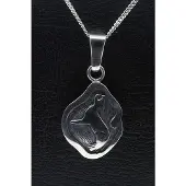 MOOYE ® - Collectie Zilveren Indiaan Wolf hopi style ketting hanger
