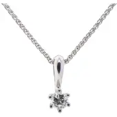 Christian Wit gouden Christian hanger met diamant