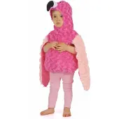 Vegaoo Pluche roze flamingo outfit voor kinderen