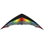 Elliot tweelijnsstuntkite Jet Stream Reloaded Rainbow 245 cm zwart
