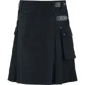 Black premium by emp - Gothic Midirok - Kilt - S tot 3XL - voor Mannen - zwart - Maat XL