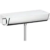 Hansgrohe Ecostat Select douchekraan thermostatisch met planchet van veiligheidsglas wit chroom