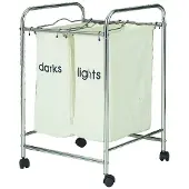 COSY&TRENDY Wasgoedsorteerder Met 2 Zakken Op Wielen