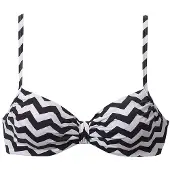 LASCANA Bikinitop 'Grace' zwart / wit