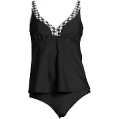 LASCANA Tankini grijs / zwart / wit
