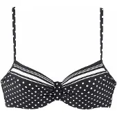 LASCANA Bikinitop 'Wire Merily' zwart / wit
