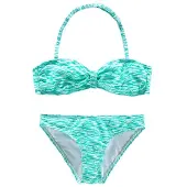 Venice beach Bikini turquoise / wit