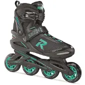 Roces Icon 80 Dames Skeelers - 4x80mm Wielen - Fitness Inline Skates - Zwart Blauw - Maat 37