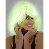 Vegaoo Glow in the dark pruik (wit / glow in the dark)