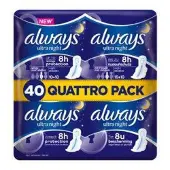 Always Maandverband Ultra Night 40 Stuks