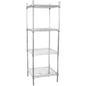 Vogue voorraadrek met 4 schappen 61x61cm