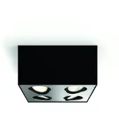 Philips Box opbouwspot - 4-lichts - zwart