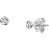 Trendjuwelier huiscollectie 4100029 Witgouden oorbellen met zirkonia